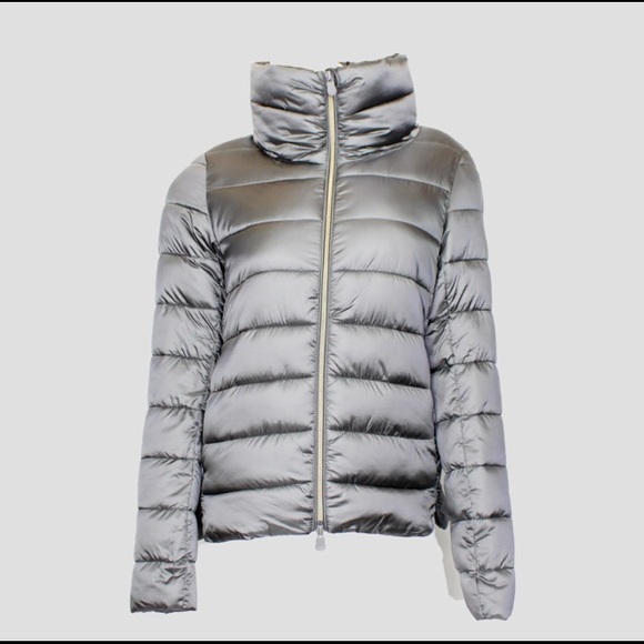 HP💫👌 NWT VEGAN Puffer Iris Jacket Mid Grey Size 1 - Picture 2 of 6